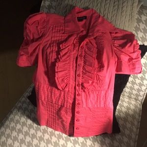 Bebe tuxedo front shirt